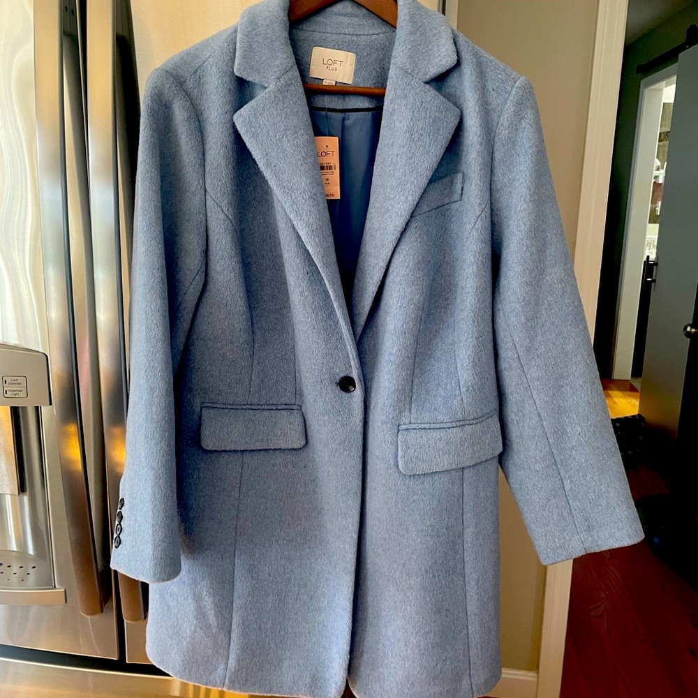 Nwt Loft Periwinkle Blue Winter Coat